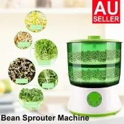 Household Automatic 2 Layer Bean Sprouts Machine Bean Sprouter Seed Growining AU