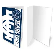 Carlton Blues AFL Greeting Card with Team BADGE Birthday Christmas Fathers Mothers Day