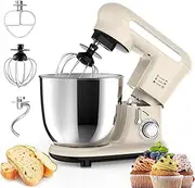 Stand Mixer,3-in-1 Portable Food Mixer,1000W Electric Dough Mixer,6-Speed Motor with 6 L Stainless Steel Bowl, Includes Dough Hook, Flat Beater, Egg Whisk,for Restaurant, Dessert Shop