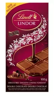 Lindt LINDOR Double Chocolate, 100g