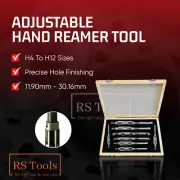Adjustable Hand Reamers Set 9 Pcs A- I H4- H12 15/32" to 1 3/16" HSS AU RSTOOLS