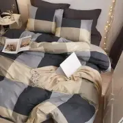 HighBuy Buffalo Plaid Duvet Cover Twin Grey Khaki Grid Checkered Bedding Set ...