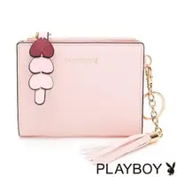 在飛比找momo購物網優惠-【PLAYBOY】短夾附零錢袋 Heart系列(粉色)