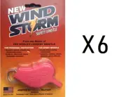 WINDSTORM Safety Whistle PINK - Pack of 6