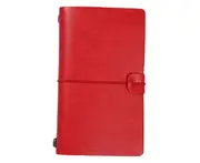Traveler Journal Diary Loose-leaf Notebook Pen Holder Record Book Stationery-S Red