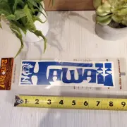 Tiki Toes "HAWAII" Tiki Man Heritage Decal Blue Stickers 8" x 3" LOCALLY MADE