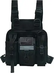 TDYU Radio Chest Harness Walkie Talkie Chest Holster Chest Tool Harness Chest Rig with Radio Pouch for Baofeng Kenwood Arcshell Motorola Two Way Radio