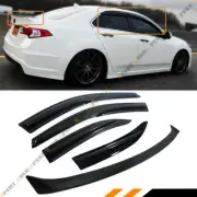 JDM WAVY STYLE SMOKED WINDOW VISOR+TRUNK SPOILER FOR 2009-2014 ACURA TSX EURO R