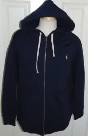 NWT Polo Ralph Lauren Men's Cruise Navy Fleece Lined Full Zip Hoodie 2XB