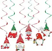 Christmas Decoration- 6 Pcs Xmas Decoration Spiral Pendant, MH MOIHSING Cartoon Faceless Doll Pendant, Xmas Hanging Swirl Decorations Holiday Decoration Pendant for Xmas Party Living Room Yard Party