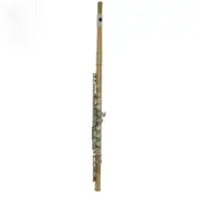 woodwind instrument 16 hole flute gold and silver key flute with storage box