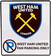 West Ham United FC Official No Parking Sign (UK Size: One Size) (Claret/Blue/White)