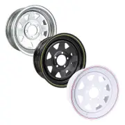 Sunrise Trailer 16″ Sunraysia Steel Rim Black Landcruiser 6 Stud - WRLC16PB