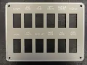 BAYLINER 67501-01 BLANK SWITCH PANEL (12 CUTOUTS) GREY 8" X 6" MARINE BOAT