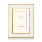 Siena Wide Enamel with Gold Frame, 8 x 10