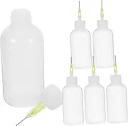 PLAFOPE Small Capacity Glue Applicator Bottles 6 Pack Design for Accurate Glue Dispensing Reusable Plastic Containers