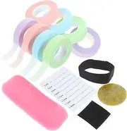 HAKIDZEL Eyelash Extension Kit 11pcs Lash Tape Adhesive Jade Silicone Pad for Salon Home