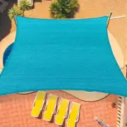 16'x20' Sun Shade Sail Curved Commercial Outdoor Shade Cover Turquoise