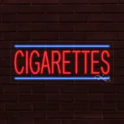 NEW "CIGARETTES" w/BORDER 30x12x1 INCH LED FLEX WINDOW/WALL INDOOR SIGN 30525