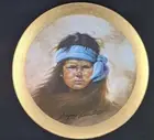 GREGORY PERILLO APACHE GIRL PORCELAIN PLATE ARTIST SIGNED