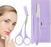 Eyebrow Care Kit, Eyebrow Trimming Set, Curved Eyebrow Shaping Beard Shaving Set, Eyebrow Shaping Set, Eyebrow Care Set, Non-Slip Facial Hair Removal Trimmer for Women