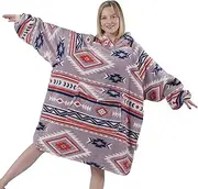 Krifey Wearable Blanket Hoodie, Oversized Sherpa Hooded as Birthday Gifts for Mom Women Girlfriend Men, Cozy Sweatshirt with Giant Pocket