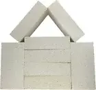 Durable Alumina & Silica Fire Bricks - 8 Full Bricks for Forge & Oven Insulation