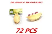 72pcs Pine Boat Eco Plate Bamboo Bowls Biowood Serving Dish Wooden Tray Plate Party