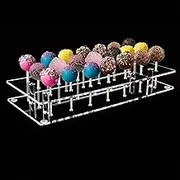 Cake Pop Holder, Clear Acrylic Cake Pop Stand, 21 Holes Display Lollipop Stand Holder Clear Acrylic for Birthday Parties Weddings Baby Showers Candy Decorative