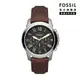 【FOSSIL 官方旗艦館】Grant 帥氣風尚經典黑色男錶 黑色真皮皮革錶帶 44MM FS4813IE