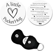 [YangQian] Long Distance Gifts for Him Her Pocket Hug Token Keychain for Women Men Inspirational Graduation Gifts for Teen Girls Boys