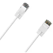 Cruxtec Cat6A Ultra Slim Ethernet Cable - 1m - White [RF6A-010-WH]