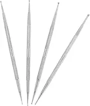 DONFAMDS 4pcs Dual-ended Nail Art Dotting Pens Rhinestone Picker Tools for Manicure and Nail Design Lightweight Portable for Easy Decoration and Crafting