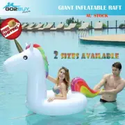 Giant Inflatable Unicorn Swimming Ring Float Raft Lounge Toy Bed Pool Bed