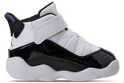Nike Kids Air Jordan 6 Rings Team Black/WHITE (323420-067) Sz:4c NWT