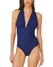 Shoshanna Textured Halter One Piece Swimsuit 12