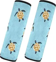 Car Seat Belt Pads Covers 2 Pack Breathable Car Safety Seat Belt Strap Shoulder Pad Child Safety Seat Shoulder Strap Cover Car Accessories for Women Men Kids M Turtle in Sea