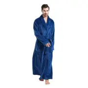 Mens Robes Big and Tall Full Length Plush Fleece Long Robe for Men Bathrobe S...