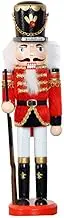 TOMVAES Christmas Nutcracker Soldier, Wooden Nutcracker Ornaments Traditional Nutcracker Puppets Holiday Decorations for Desktop Home Xmas Decor Festive Ornaments