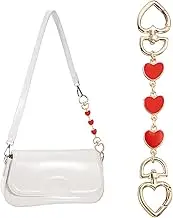 uxcell Bag Extender Chain, 1 Pcs Purse Strap Extenders Heart Shape Chain Purse Making Supplies for Replacement Handbag Shoulder Bag Wallet Decoration, Red
