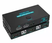 SGEYR HDMI KVM Switch 2 Port Share 2 Computers with One Monitor 2x1