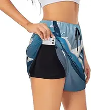 [GaxfjRu] Airplanes Print Women's Running Shorts High Waisted Running Shorts Pocket Sporty Gym Elastic Short, Black, XXL