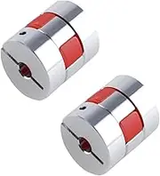 CHANCS D20 L25 Plum Model Motor Shaft Coupling 5mm to 8mm Bore Flexiable Coupler Aluminium for Engraving Drilling Milling Machine 2PCS