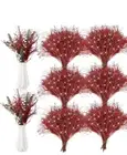 50 Pcs Christmas Tree Picks Sprays Artificial Glitter Stem Ornaments Decorative