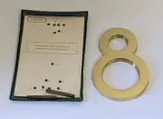 Art Deco MCM Brass House Number 8 Marking Stencil New In Package Germany