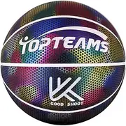 Luminous Basketball | Cool Night Game Light Up Basketball | Luminous Reflective Basketball Ball for Indoor and Outdoor Size 7 Reflective Bright for Girls