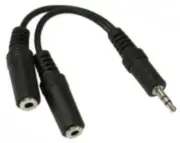 Lot10pack 4" short 1*Male~2*Female Stereo 1/8" Y Splitter Cord/Cable/Wire, 3.5mm