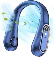 Portable Neck Fan Low Noise Neck Fans Newest Bladeless Rechargeable Neck Fans USB Charging Leaf Less Wearable Design Wearable Cooling Fan for Indoor & Outdoor