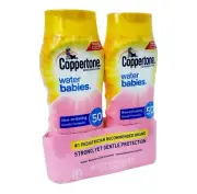 Coppertone Water Babies SPF 50 Non-Irritating Sunscreen Lotion 8oz 2-Pack New