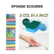 9x6x3CM Sponge Scourers Washing Up Heavy Duty Scourer Scrubbing Sponge Cleaning